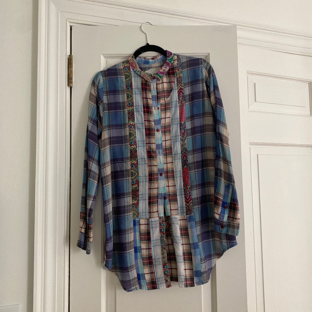 Johnny Was tunic blouse size S Fabulous